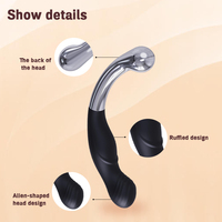 SEXBAY Dual-Material Silikon & Metall Prostata-Massagegerät, Weicher Flüssiger Analplug für Männer, Wasserdichtes Wiederverwendbares Erwachsenen-Spielzeug
