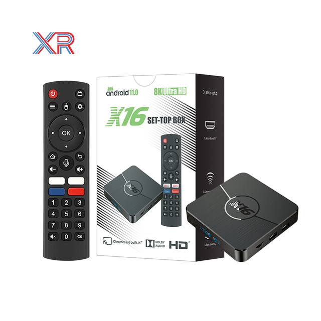 Lifetime Free X16 4K Ultra HD TV Box with Android 8K Support 4GB RAM 32GB ROM Dual 2.4G/5G WiFi BT 5.2 DTS-HD HDR10+
