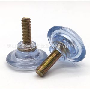 Junyuewei Transparent Adjustable Feet 37mm Diameter 8x22mm PVC Furniture <b>Pads</b> Anti Slip Shock Absorption - Product Image 3