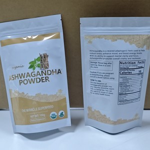 Bán Buôn Ashwagandha Ksm 66 Tùy Chỉnh Thấp Moq Hữu Cơ Ashwagandha Bột 100G Nguyên Ashwagandha Bột Rễ - Product Image 5