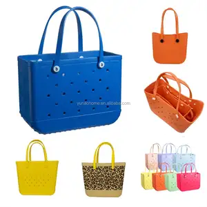 Оптовая продажа, новый дизайн, сумка-мешок Xl, ручная сумка, просто Южная пляжная сумка Eva Bogg, силиконовая пляжная сумка