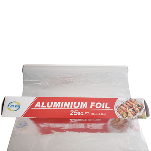 14mic* 300mm*7.62m 25SQFT food grade <b>kitchen</b> use aluminum <b>foil</b> roll for wrapping cooking - Product Image 4