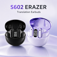 Audífonos de Traducción ERAZER S602 2026, Semi-Intraaurales TWS, 5-10H de Batería, Sonido HD, Cómodos para Dormir, Pantalla Digital, ENC
