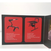 Carte de vœux électronique vidéo personnalisée HD 780P avec écran LCD, brochure vidéo pour anniversaire, Noël, mariage