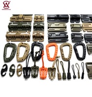 Boucle à dégagement rapide tactique en plastique haute résistance, directement de l'usine, pour sangles de sac à dos et accessoires de sacs d'extérieur