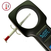 Lector de microchip de temperatura, escáner RFID, EMID, OTPS, 134,2 kHz, 125kHz, RFID, para animales de compañía