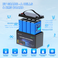 Batterie au lithium à décharge profonde Delong LFP12100 12V 100AH avec protection BMS, affichage Bluetooth, UPS, garantie 5 ans, certifiée CE