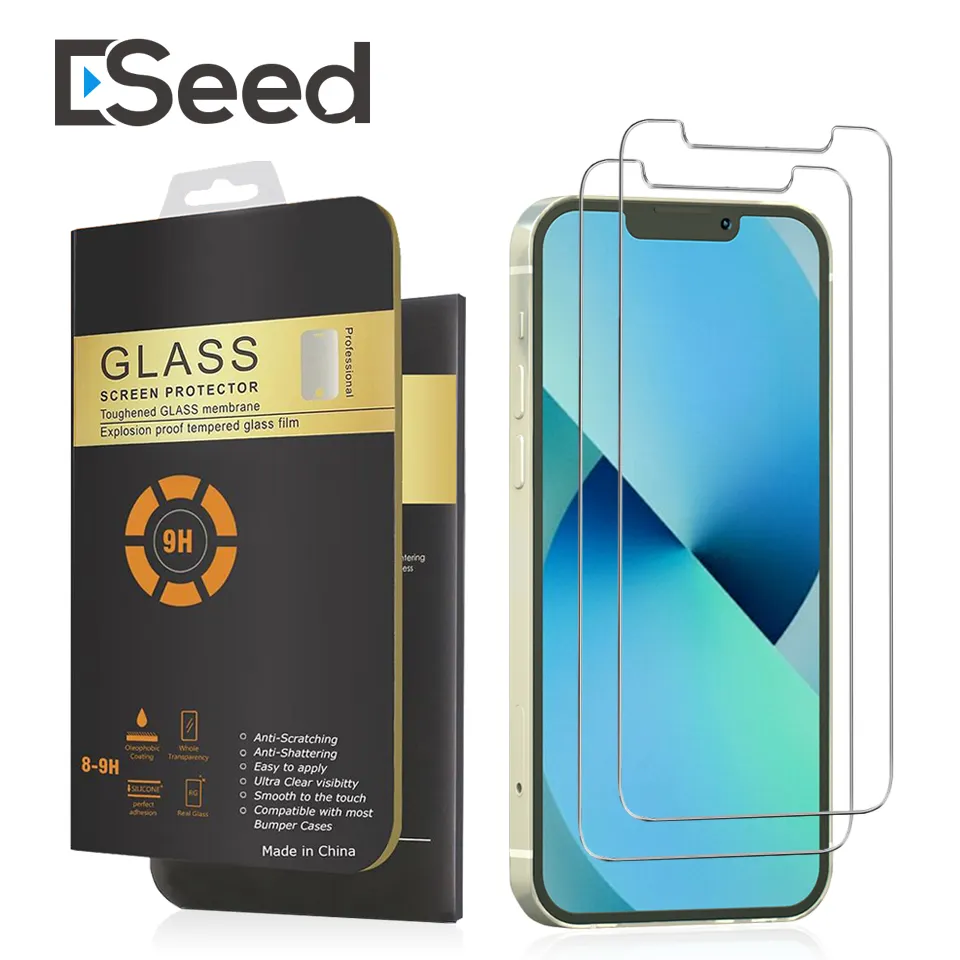 2Pack Screen Protector for iPhone 13 Pro Max 11 12 Pro MAX XR 6/7/8 Plus Tempered Glass 0.33mm 2.5D