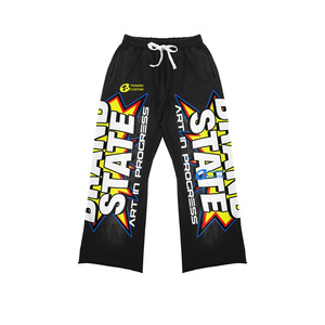 Survêtements en éponge française poids lourd personnalisés unisexe lavage à l'acide Streetwear eau de Javel en relief motif 3D logo brodé - Product Image 3