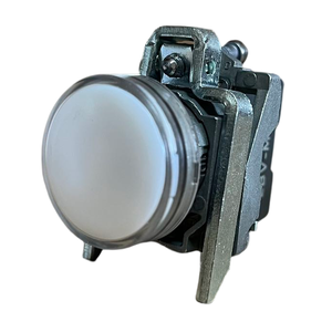 Luz Piloto LED Blanca XB4BVM1 230-240V CA, Interruptor de Botón Pulsador Plateado, Carcasa IP67, Orificio de Montaje de 22mm, Momentáneo, IK06, 1M - Product Image 2