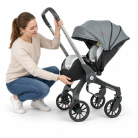 Poussette Bébé 3 en 1 en Alliage d'Aluminium Conforme aux Normes de Sécurité, Poussette de Voyage Pliable, OEM ODM, Vente en Gros
