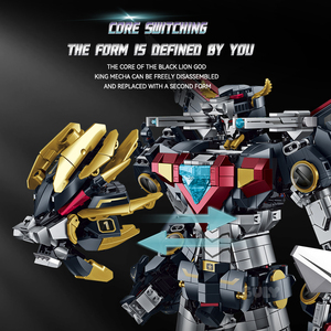 GULY 80507 Série Technique Mech <span class=keywords><strong>Lion</strong></span> Noir Dieu <span class=keywords><strong>Roi</strong></span> des Bêtes Blocs de Construction Briques Modèles Jouets pour Garçons Coffrets Cadeaux de Noël - Product Image 4