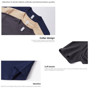เสื้อยืดคอกลม <span class=keywords><strong>AG</strong></span> Vintage Heavyweight 270 กรัม ผ้าฝ้ายสีพื้น แขนสั้น สำหรับผู้ชาย เสื้อโฆษณา เสื้อทีม ขายส่ง - Product Image 3