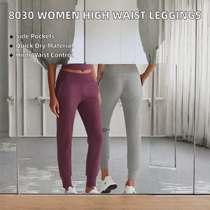 Leggings de yoga taille haute pour femmes, pantalon de contrôle du ventre avec poches latérales, longueur intégrale, vêtements de sport pour la gym et la course à pied - Product Image 2