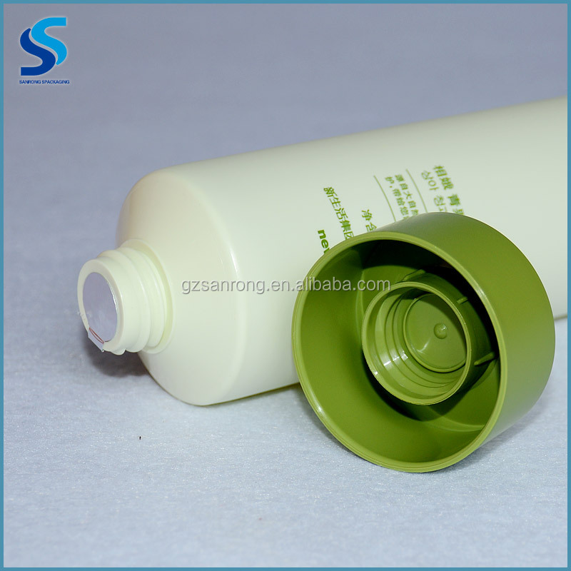 Tubos de plástico para champú para el cabello cuerpo la crema de la loción cosmética con tapa flip top