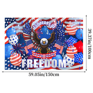 Drapeau artisanal du 250e <span class=keywords><strong>anniversaire</strong></span> de l'Amérique 1776-2026, drapeau patriotique avec carte des États-Unis pour la 4ème de juillet et la fête de l'Indépendance, décoration murale - Product Image 6