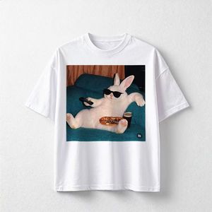 เสื้อยืดลายแมวสไตล์แก๊งสเตอร์วินเทจสุดเท่ ทรงหลวมสไตล์อเมริกัน แขนสั้นผ้าฝ้ายแท้ - Product Image 6