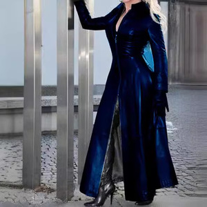 2026 Women Fashion Solid Vintage PU <b>Leather</b> <b>Jacket</b> Winter Stand-up Collar Zipper <b>Retro</b> Women <b>Leather</b> Coat - Product Image 5