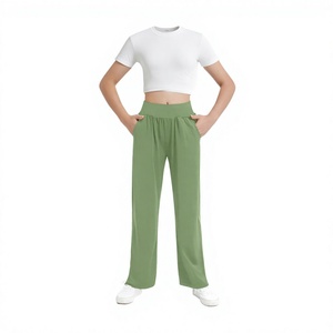 Pantalons pour femmes, coupe ample, jambes larges, mode décontractée, fournisseur en gros - Product Image 1