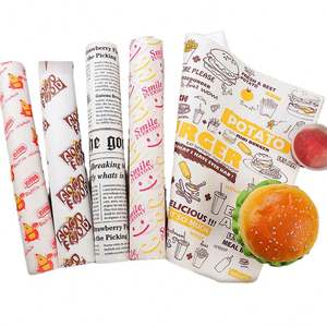 Custom Size 12*12 Inch Greaseproof <b>Paper</b> Logo Printed Sandwich <b>Wrapping</b> <b>Paper</b> - Product Image 3