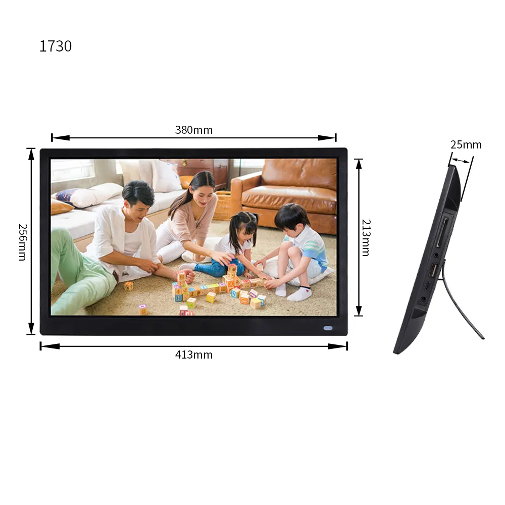 Android 6 8 11 IPS WIFI download install app software play video picture HD 17 inch digital photo frame advertising machine