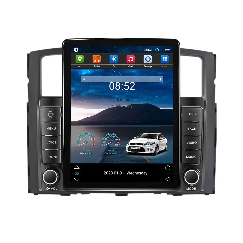 Tesla dikey Android araba Video radyo çalar Mitsubishi Pajero için V80 V90 2006-2014 araba navigasyon multimedya sistemi yok dvd