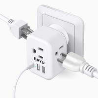 Adaptateur de voyage universel certifié ETL tout-en-un compatible avec les prises américaines, ports USB-C, chargeur multi-prises