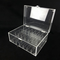 Étagère en acrylique transparente à 6 niveaux verrouillable avec présentoir pour lentilles de contact pour les magasins de détail