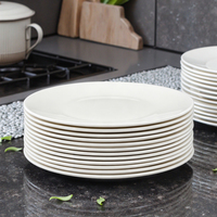 Impression personnalisée de décalcomanies sur vaisselle en céramique, assiettes rondes en porcelaine de 12 pouces pour la vente en gros et les entreprises