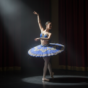 Tutu de ballet professionnel Le Corsaire 2 pièces avec crop top et plaque rigide, tutu Paquita Pancake pour filles, costume de performance de ballet classique - Product Image 3