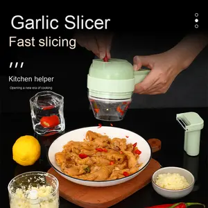 <b>Multifunctional</b> Daily Use Kitchen Tool Plastic Garlic Masher Electric Meat/ <b>Vegetable</b> Chopper Gatling Design Manual Operation - Product Image 3