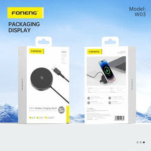 Cargador Inalámbrico Magnético Foneng W03, Plataforma de Carga Rápida de 15W con Soporte para iPhone 16 15 14 Pro Max - Product Image 4