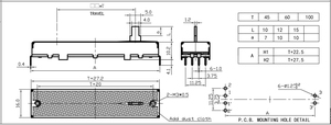 Potenciómetro deslizante de mesa de DJ de alta calidad con riel de guía lineal doble Equipo de control de <span class=keywords><strong>audio</strong></span> especial de gama alta - Product Image 2