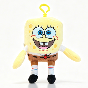 Venta al por mayor de figuras de anime de 8-15 cm con licencia, derivados de animación, juguetes de peluche de Bob Esponja, muñecos de animales de peluche. - Product Image 3