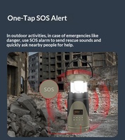 Radio d'urgence AM FM haute sensibilité, solaire, à manivelle, 5000 mAh, lampe torche, alarme SOS