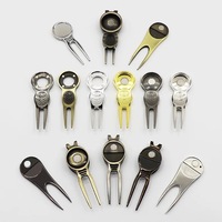 Meilleur fournisseur d'outils de réparation de divots de golf en argent mat avec marqueur de balle de golf en métal personnalisé