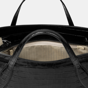 Nouveau sac fourre-tout tendance coréen sac à main et porte-monnaie pour femmes en cuir PU <span class=keywords><strong>croco</strong></span> solide - Product Image 6