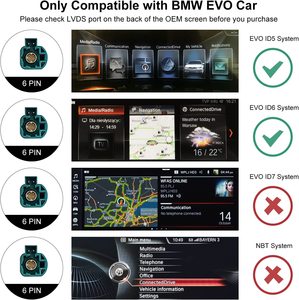 Carplay inalámbrico para BMW, sistema EVO ID5, ID6, 1, 2, 3, 4, <span class=keywords><strong>5</strong></span>, 6, 7, M3, M4, M5, X1, X2, X3, X4, X5, X6, 2017-2020 - Product Image 2