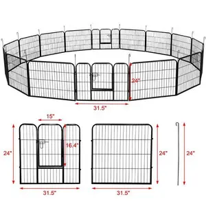 Лидер продаж от производителя, высококачественная металлическая Заборная панель 80x60 см для манежа для собак