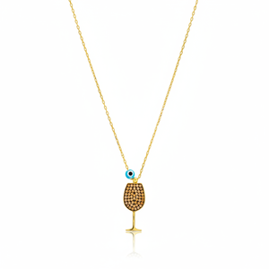 Vin En Verre Fait Main En Gros 925 Argent Sterling À La Mode et Élégant À La Mode Collier - Product Image 2