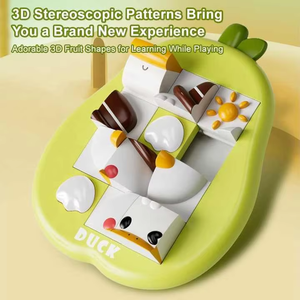 Rompecabezas Deslizante 3D Personalizado de Huarongdao, de Plástico, con Lindos Animales de Dibujos Animados y Dinosaurios, Juego Educativo Portátil 2 en 1 Unisex - Product Image 6