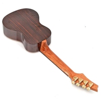 Vente en gros de 23/26 pouces ukulélé brillant-table en épicéa et dos en palissandre/éclisses taille professionnelle concert et ténor