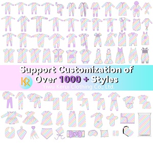 Pijamas de Bambú con Cierre Kerui 2026 RTS, Conjunto de Pijamas Familiares a Juego de 2 Piezas con Estampado Personalizado de Fábrica, Conjunto de Ropa de Dormir para Bebés - Product Image 3