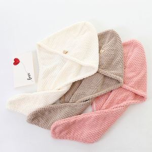 Toalla de Pelo de Felpa Coral Gruesa para Mujer, Super Absorbente, de Secado Rápido, Gorro de Ducha Térmico para Adultos, Venta al Por Mayor - Product Image 4