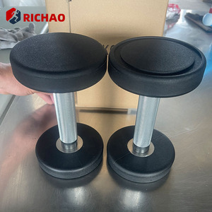 Custom Urethane Gym Weights Dumbells Set Commercial <strong>10kg</strong> 20kg <strong>Dumbell</strong> Pair Fitness Round PU Dumbbell - Product Image 4