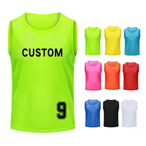 Wholesale polyester custom soccer mesh scrimmage training vests soccer pinnies football bibs