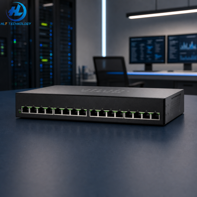 1300-16P-2G 16 Port Gigabit Ethernet PoE+ Managed Switch with 120W PoE Budget and 2x 1G SFP Uplink Ports for Office Units