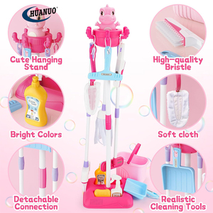 Juego de limpieza para niños, 12 Uds., juego de limpieza, juego de limpieza para niños, juego de <span class=keywords><strong>escoba</strong></span> y fregona, juguetes de limpieza - Product Image 4