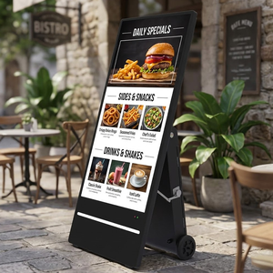 Wasserdichter Outdoor-Touchscreen-Bodenständer Digitale Beschilderung Sonnenlichtlesbarer Bildschirm Kabellose Batterie Einzelhandel Bildung - Product Image 4