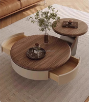 Table basse en bois de style rétro combinaison de couleurs populaire meuble TV salon villa italienne armoire de rangement pour la maison